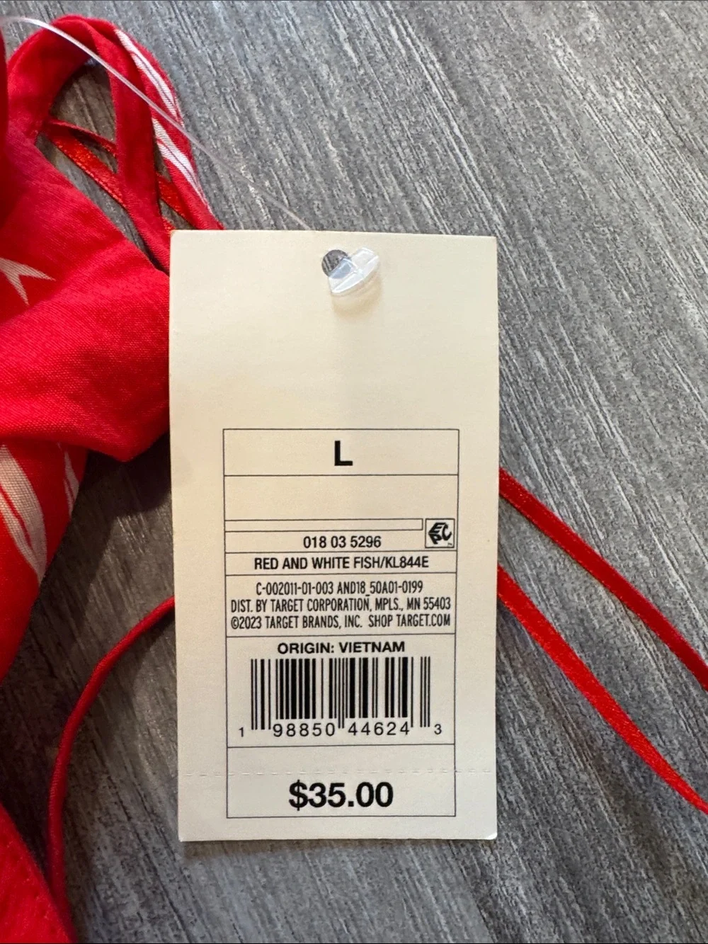 NWT A New Day Red Maxi Dress with White Print - Picture 6 of 7